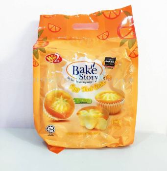 BAKE STORY EGG TART CAKE ORANGE FLVR 10'S