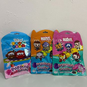 MARVEL/TSUM TSUM POPPING CANDY WITH LOLLIPOP 13.8G