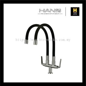 Hans Double Black Flexi Spout Sink Tap HPST36188