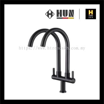 HUN Stainless Steel Double Sink Tap