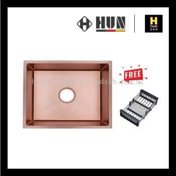 HUN 304 Nano Stainless Steel Kitchen Sink - Single Bowl (Nano Rose Gold) HKS508