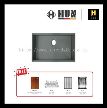 HUN Workstation Kitchen Sink with Nanotech (Nano Titanium) HKS334