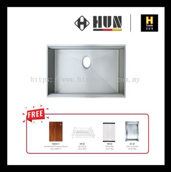 HUN Workstation Kitchen Sink with Nanotech (Nano Silver) HKS234