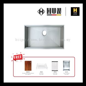 HUN Workstation Kitchen Sink with Nanotech (Nano Silver) HKS236