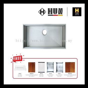 HUN Workstation Kitchen Sink with Nanotech (Nano Silver) HKS237