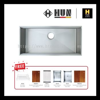 HUN Workstation Kitchen Sink with Nanotech (Nano Silver) HKS238