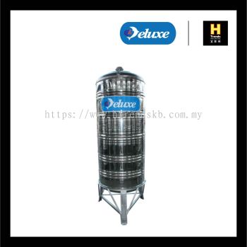 Deluxe 304 Stainless Steel Water Tank / Tangki Air (Slim & Tall With Stand/ Round Bottom)