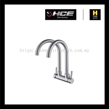 HCE Double Spout Wall Sink Tap SFK4013