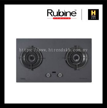 Rubine Fasco Series 2 Burner Build In Gas Hob (Setakera Glass) RGH-FASCO+2B-86SK