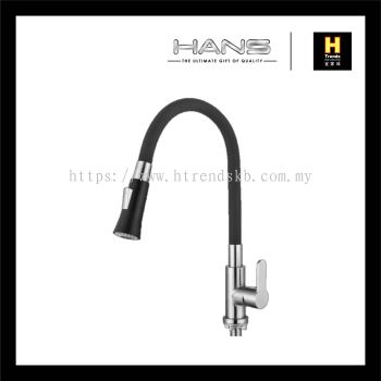 Hans Black Dual Function Pillar Sink Tap HPST36170