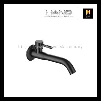 Hans Wall Mounted Basin Tap (Black) HWBT33400BL