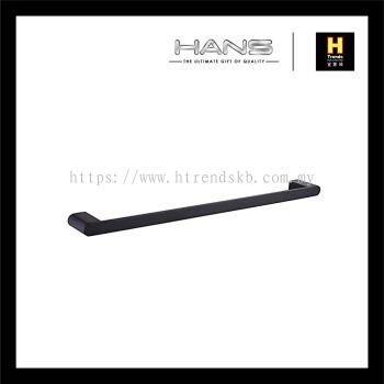 Hans 600mm Single Towel Bar (Black) HA1160BL