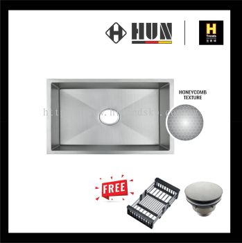 HUN Honeycomb Nanotech Kitchen Sink - Single Bowl (Nano Silver) HKS243