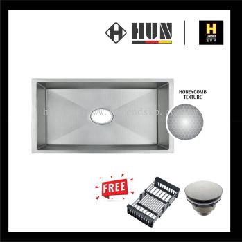 HUN Honeycomb Nanotech Kitchen Sink - Single Bowl (Nano Silver) HKS244