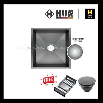 HUN Honeycomb Nanotech Kitchen Sink - Single Bowl (Nano Titanium) HKS341