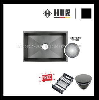 HUN Honeycomb Nanotech Kitchen Sink - Single Bowl (Nano Titanium) HKS342