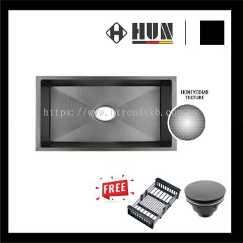 HUN Honeycomb Nanotech Kitchen Sink - Single Bowl (Nano Titanium) HKS344