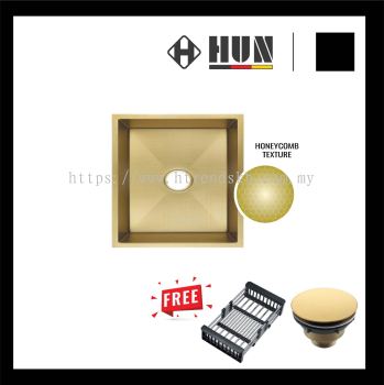 HUN Honeycomb Nanotech Kitchen Sink - Single Bowl (Nano Gold) HKS441