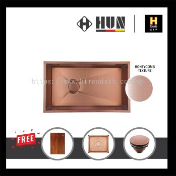 HUN Honeycomb Multifunction Kitchen Sink - Single Bowl (Nano Rose Gold) HKS551