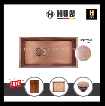 HUN Honeycomb Multifunction Kitchen Sink - Single Bowl (Nano Rose Gold) HKS552