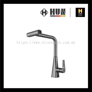 HUN Single Lever Sink Mixer With Pull-Out Tap (4 Function)Titanium HWT622