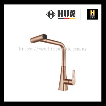 HUN Single Lever Sink Mixer With Pull-Out Tap (4 Function) Rose Gold HWT642