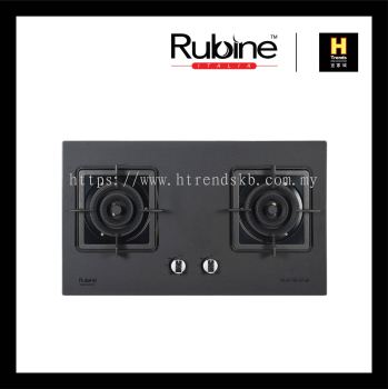 Rubine 2 Burner Build In Gas Hob (Setakera Glass) RGH-TREZZA2B-SK