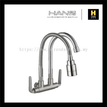 Hans Single Flexi and U Spout Wall Kitchen Tap HWST36385