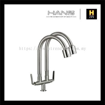 Hans Double Dual Spray Pillar Sink Tap HPST36122