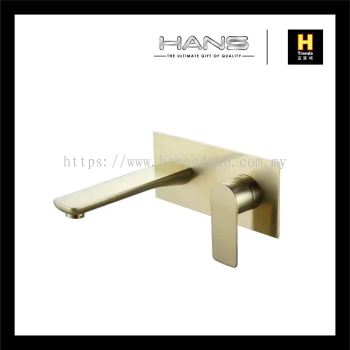 Hans Brass Chrome Wall Mounted Mixer (Brushed Gold) HWM33460BG