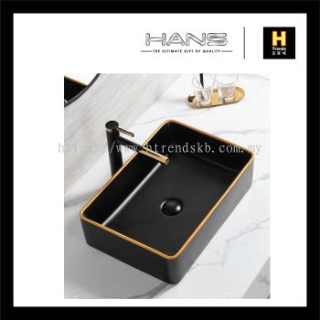 Hans Table Top Art Basin (Black Gold) WB5035AA