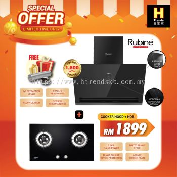 SALE -  Rubine Cooker Hood &amp; Gas Hob Set