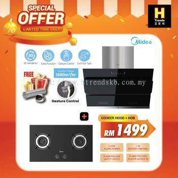 SALE -  Midea Cooker Hood &amp; Gas Hob Set