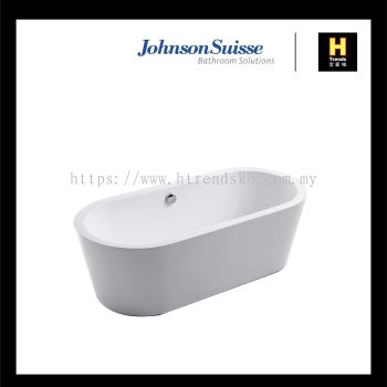 Johnson Suisse Venezia-N Freestanding Acrylic Bathtub (1700mm) with Overflow and Pop Up Waste Set
