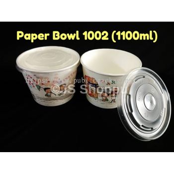Paper Bowl 1002 (1100ml) / Disposable Bowl (50pcs+-)