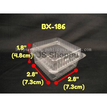 Kuih Container BX186 / Disposable Plastic Clear Bakery Container (100pcs+-) / BX 186