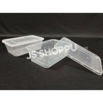 750ml Rectangular Plastic Disposable Food Container (50pcs+-)