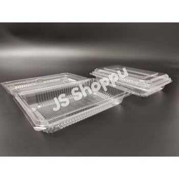 Kuih Container H1L / Plastic Tray with Lock (100pcs卤) / Bakery Disposable Plastic Clear Food Box / Bekas Makanan