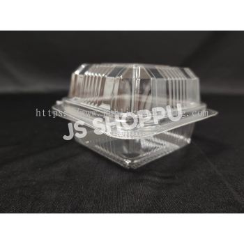 Kuih Container L016 / Disposable Plastic Clear Bakery Container (100pcs卤) / Cakebox / Plastic Container