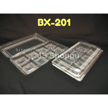 Kuih Container BX 201 / Disposable Plastic Clear Bakery Container (50pcs+-) /BX201