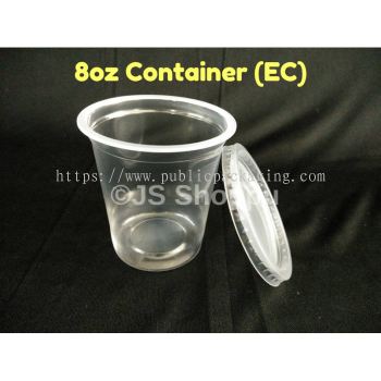 EC 8oz Round Container (100pcs卤) / Disposable Plastic Food Container