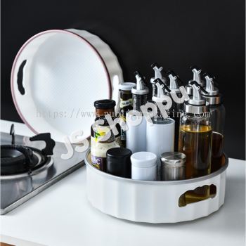 Kitchen Multifunctional Rotate Desktop Non-Slip Storage Rack 多功能旋转桌面式防滑收纳架