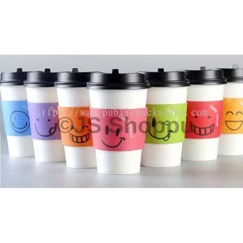 High Class Cup Sleeve / 12oz/16oz Paper Cup Sleeve / Cup Holder (25pcs+-)/  加厚隔热杯套 / 隔热杯套