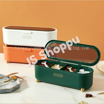 4 Grid Nordiac Seasoning Box Storage / Spice Container / Kitchen Storage Box / 调料盒 /调味盒套装