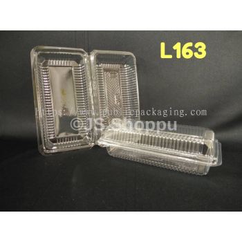 OPS-163 - BX Plastic Tray with Lock (100pcs卤) Bakery Disposable Plastic Clear Food Box