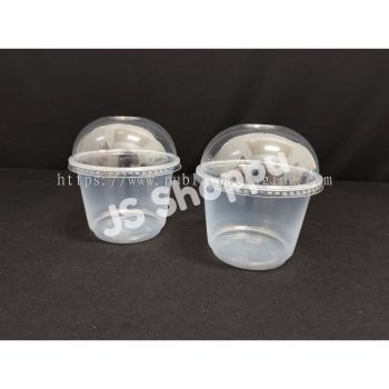 EC 12 / 16 / 20oz PP Round Container with Dome Lid (50pcs卤) / Disposable Plastic Food Box / Bekas Ais Kacang