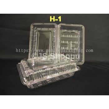 Kuih Container OPS-H1 / Disposable Plastic Clear Bakery Container (100pcs+-) / OPS H1 / Plastic Container