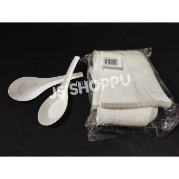 Soup Spoon / Big Spoon / Disposable Plastic Cutlery (100pcs卤) / Plastic Spoon