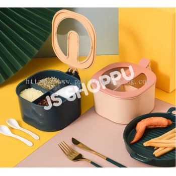 4 Grid Seasoning Box Storage / Spice Container / Kitchen Storage Box / 四格带勺 / 调料盒 /调味盒套装 / 厨房佐料盒