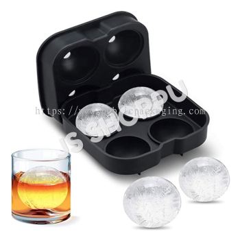 4-Large Ice Cube Ball Mold / Maker / Whiskey Round Mould / Ice Maker / Silicone / Ice Ball Mould /Jelly Moulc / 冰球制冰模具